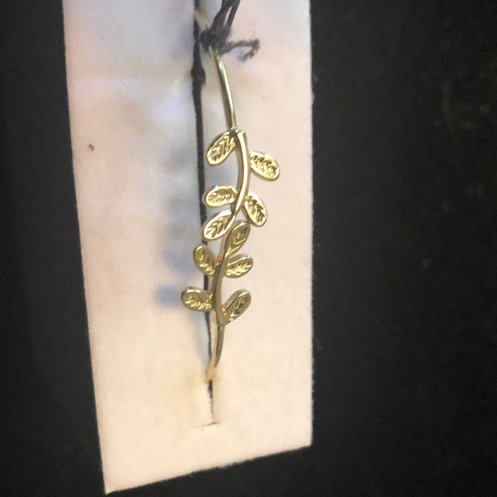 Lauren Spencer stacked gold leaf bracelet